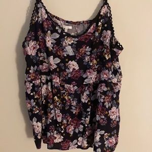 Floral babydoll tank